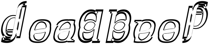 Ambigram for deadbeef in Dejavuserif-italic